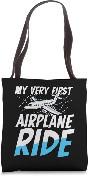My Very First Airplane Ride for a Airline Passenger Tote Bag