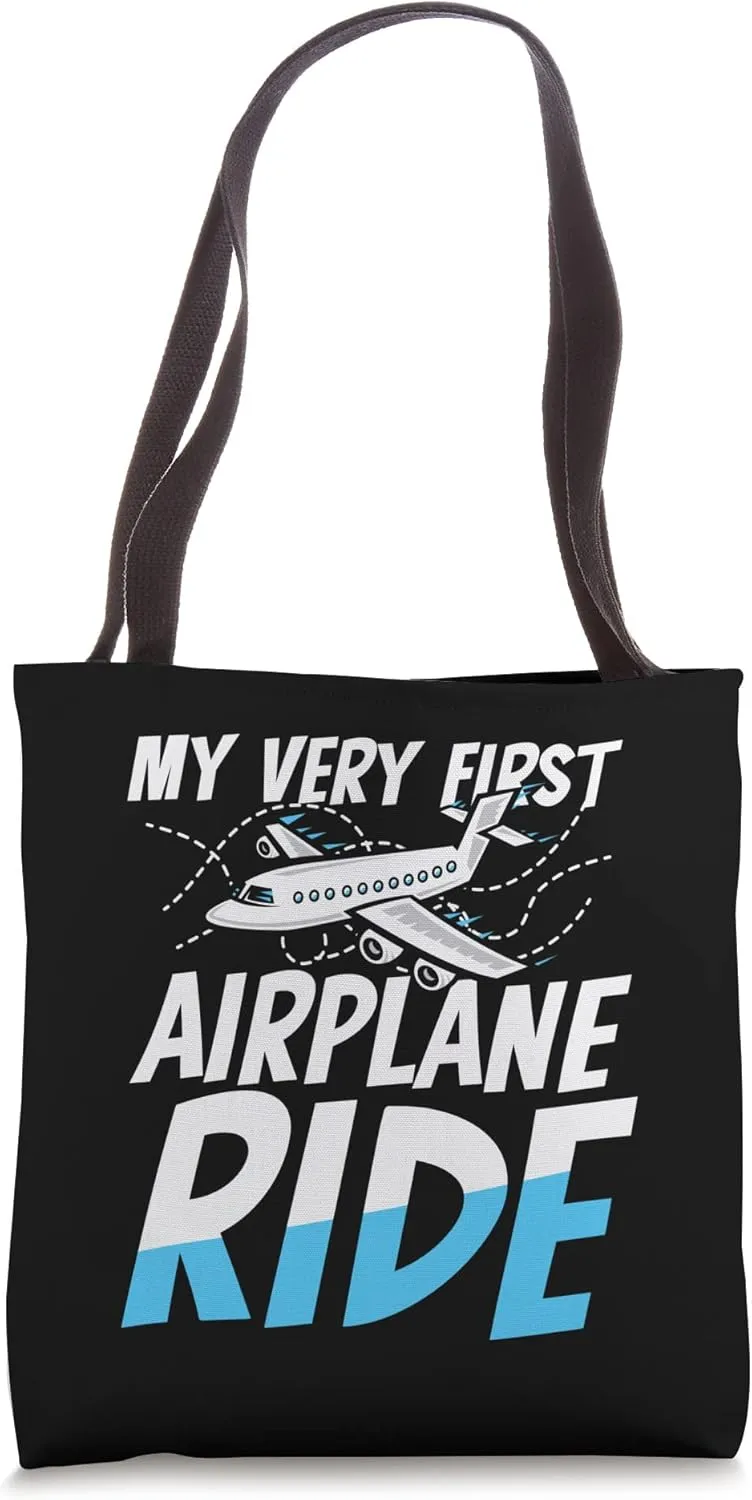 My Very First Airplane Ride for a Airline Passenger Tote Bag
