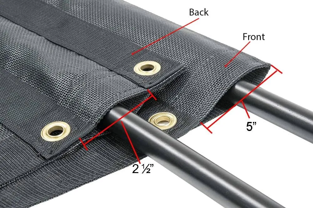 Mytee Products 6' x 14' Dump Truck Vinyl Coated Mesh Tarps Cover with 5 Inch 18oz Double Pocket