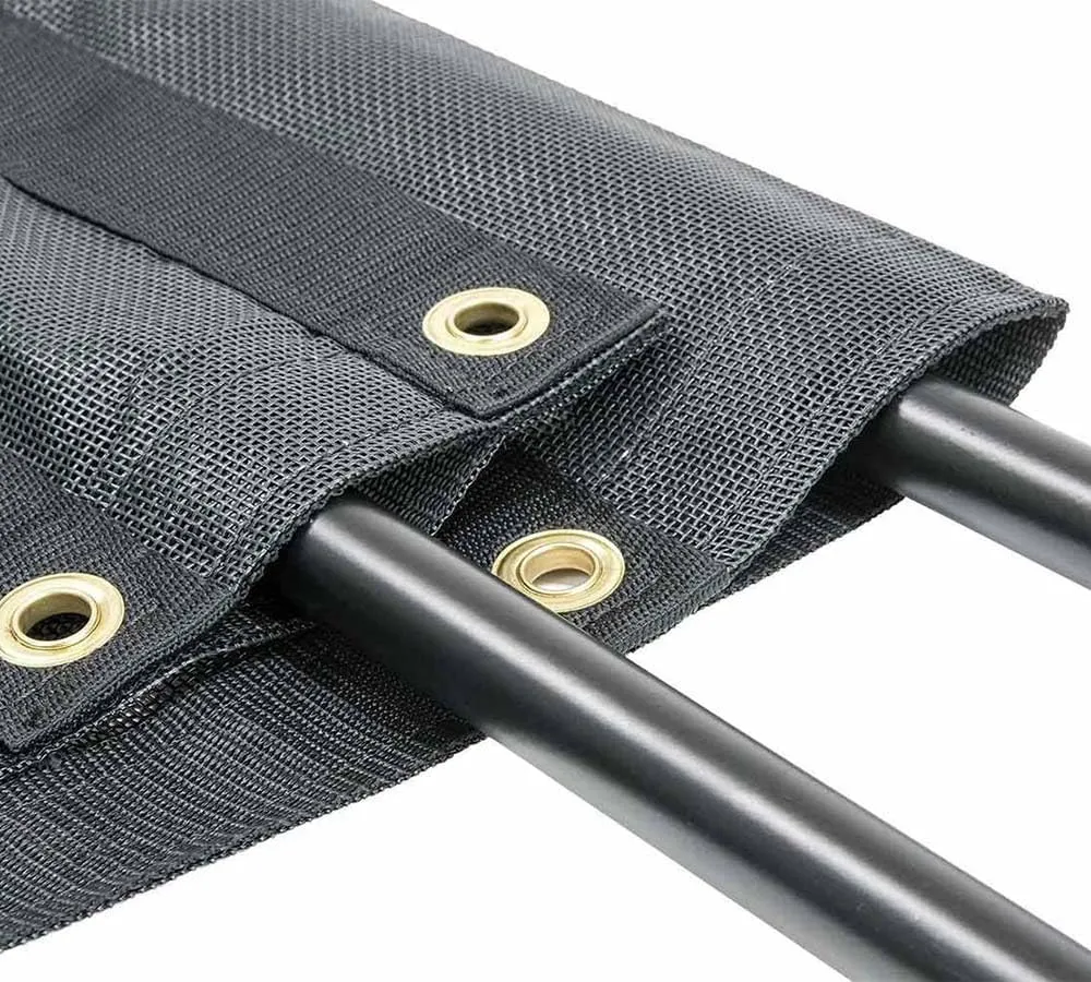 Mytee Products 8'x12' Dump Truck Mesh Tarp with 5 Inch 18Oz Double Pocket & Grommets - Vinyl Coated Dump Trailer Tarp to Prevent Load Spillage During Transportation