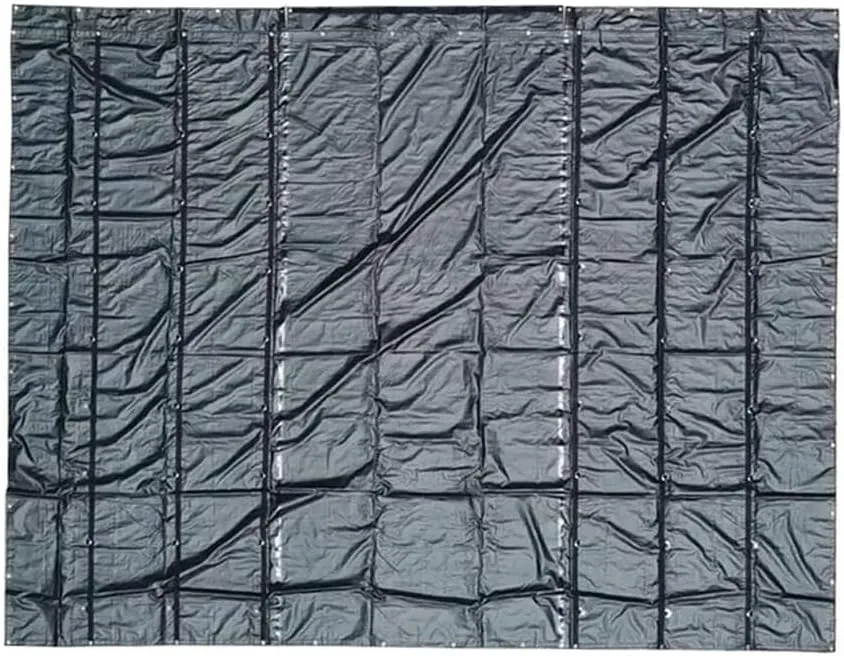 Mytee Products Airbag/Parachute Fabric Heavy Duty 14oz Steel Tarp 16' x 27' - Black