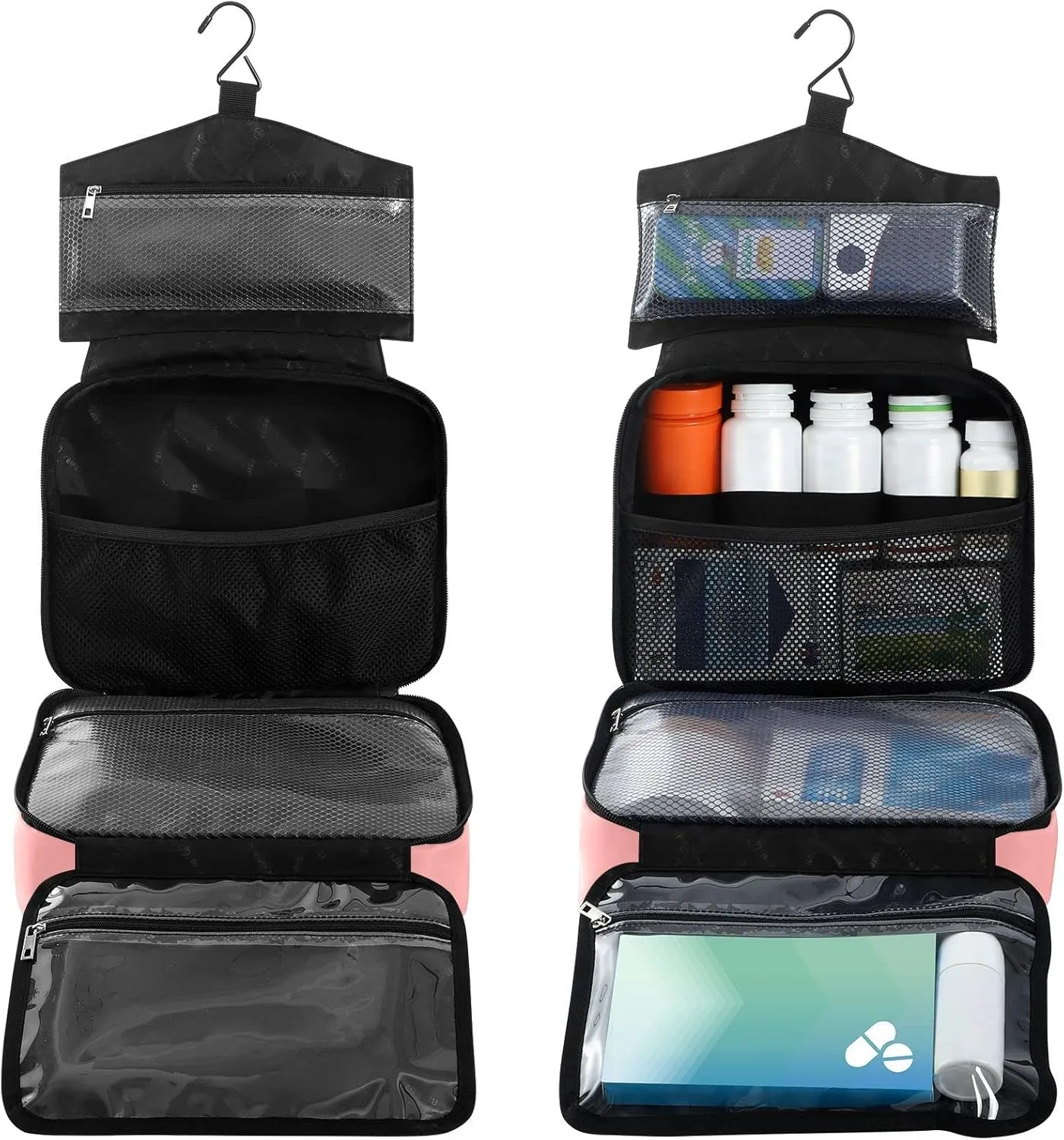 Naanle Pill Organizer Bag Travel Pill Bottle Medicine Organizer Home Storage Medication Bag for Vitamin Supplements, Pill Character Empty First Aid Bag for Car Camping