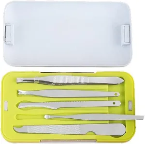Nail Kit Ladies Personal Care Mini Portable Built in Nail File Style Nail Clipper Green 9 Pieces Pack Toe Nail Clippers