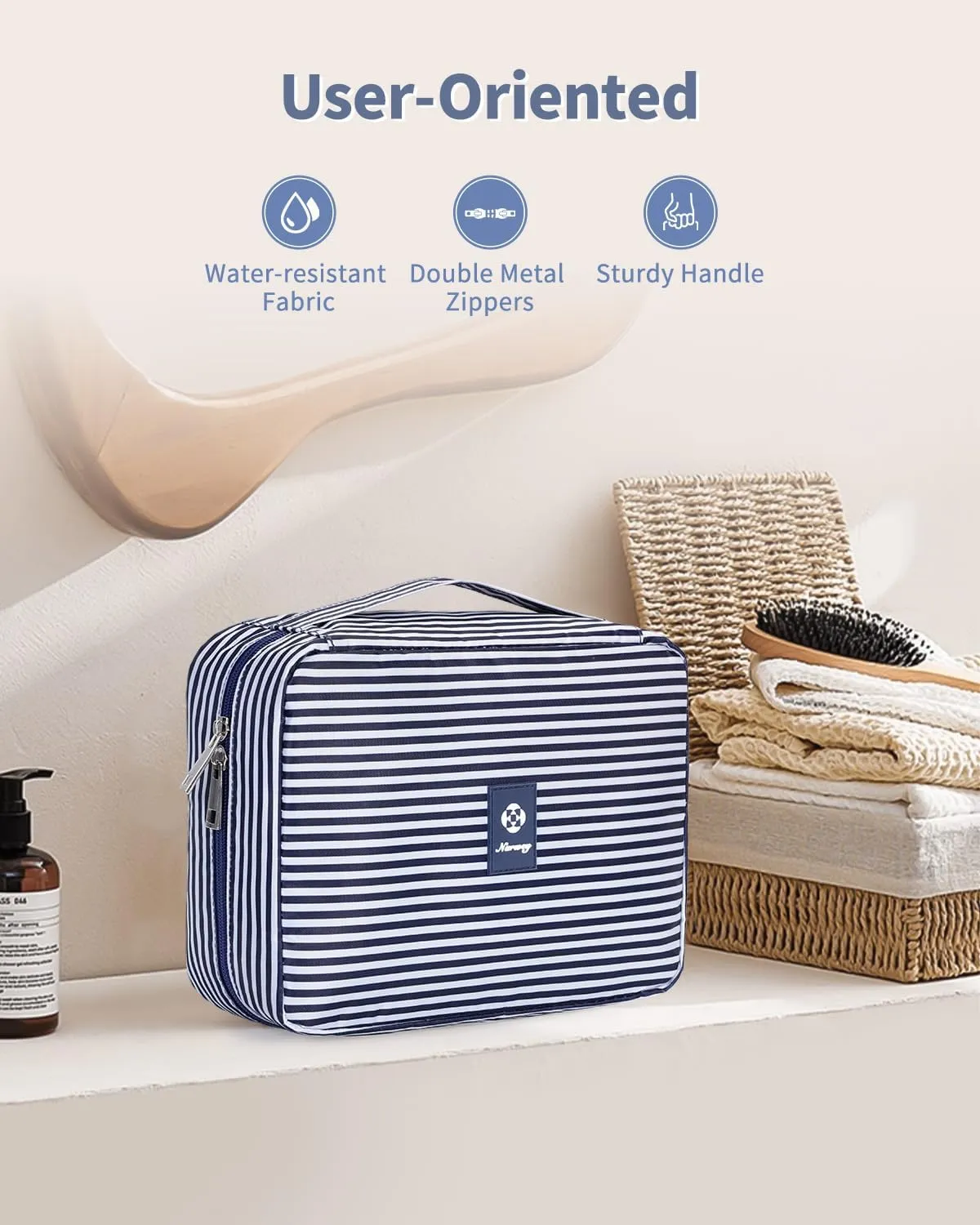 Narwey Hanging Travel Toiletry Bag Cosmetic Make up Organizer for Women and Girls Waterproof