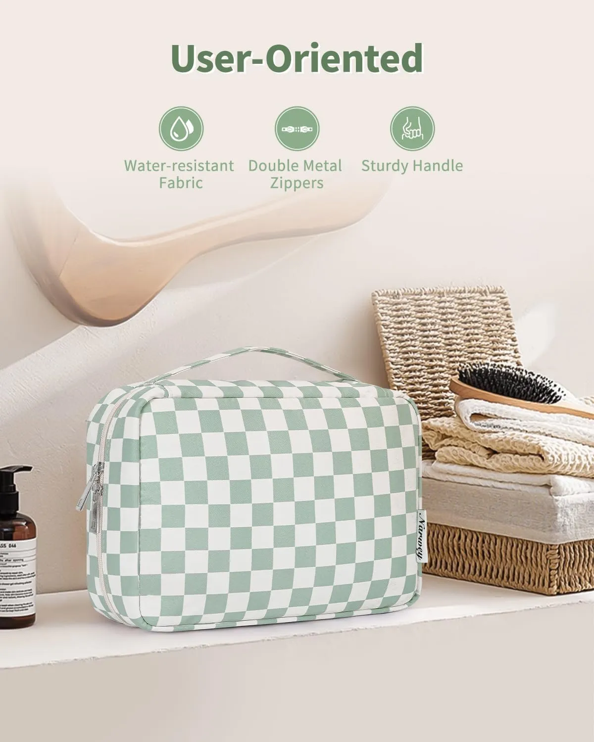 Narwey Hanging Travel Toiletry Bag Cosmetic Make up Organizer for Women and Girls Waterproof