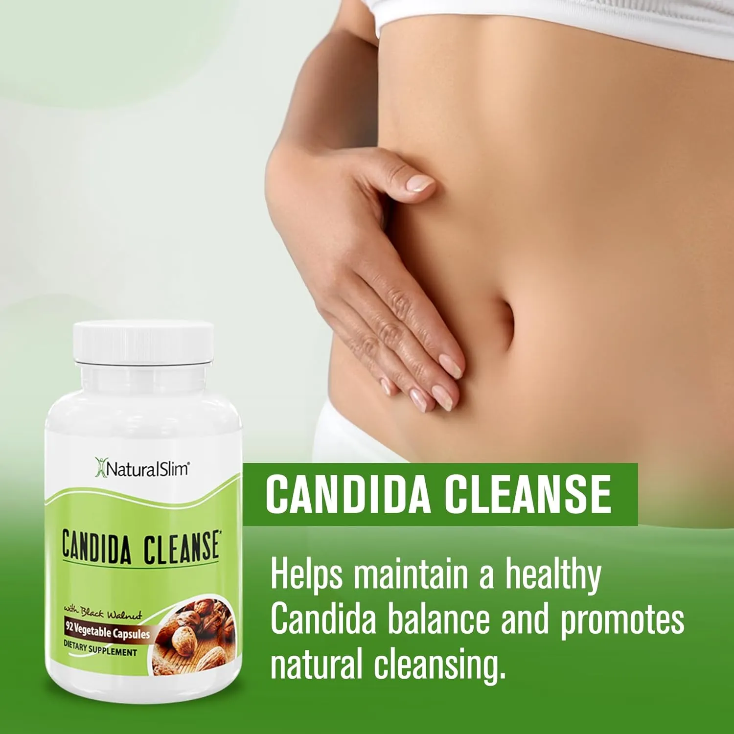 Naturalslim Candida Cleanse Support Supplements Bundle - Candiseptic Kit Anti Overgrowth, Gut & Colon Cleansing Capsules - Formulated by Frank Suarez (1 Pack)