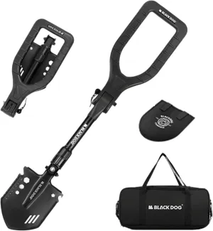 Naturehike Blackdog 35''Multifunctional Folding Survival Military Shovel, 3Cr13 Stainless Steel Lightweight Shovel with Protective Cover for Off Road, Digging, Camping, Backpacking, Car Emergency