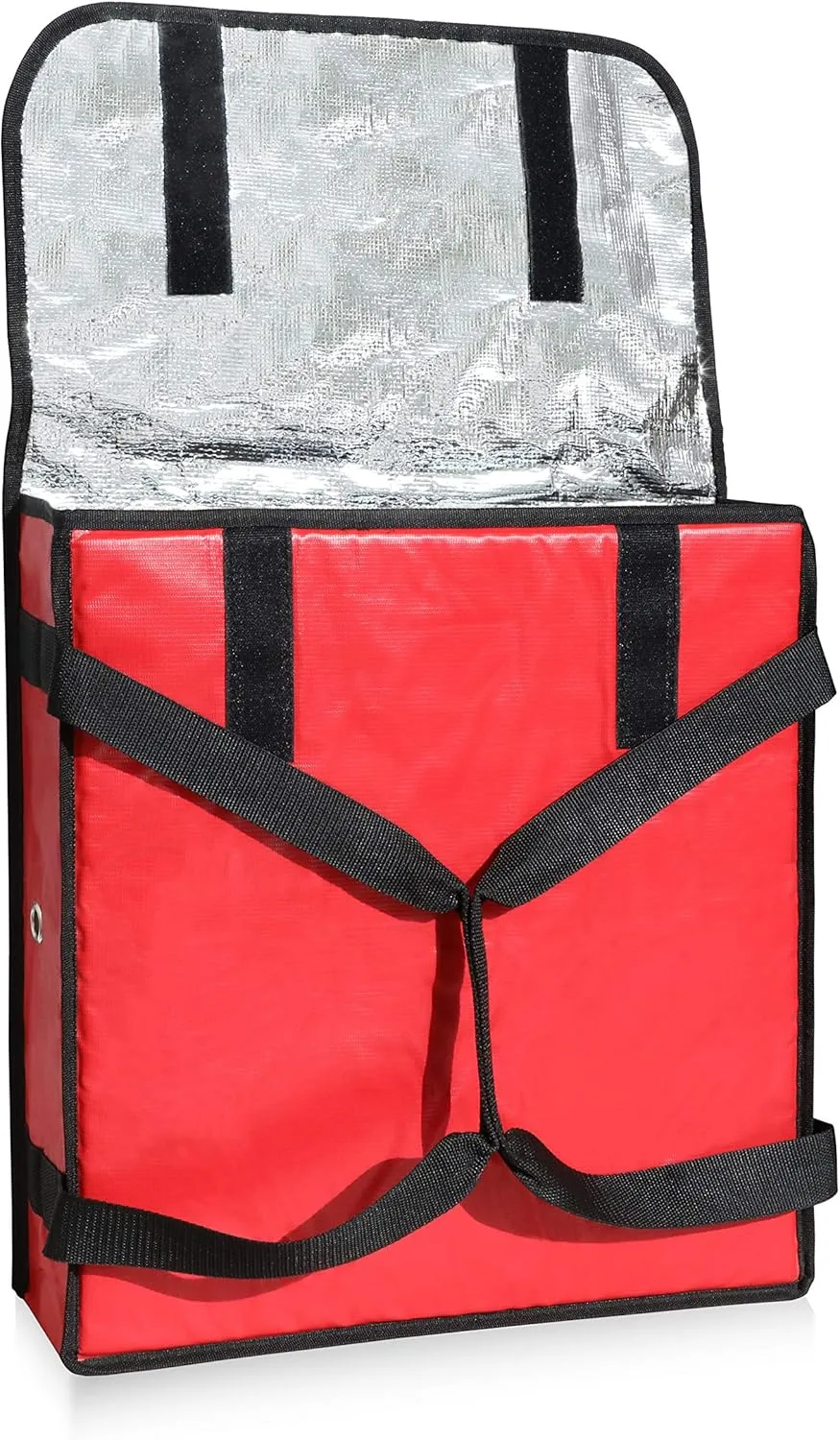 New Star Foodservice 50073 Insulated Pizza Delivery Bag, 18" by 18" by 5", Red