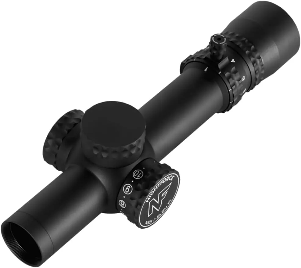 Nightforce NX8-1-8x24mm F1 Capped First Focal Plane (F1/FFP) 30mm Tube Durable Precise Waterproof Fogproof Hunting Gun Scope