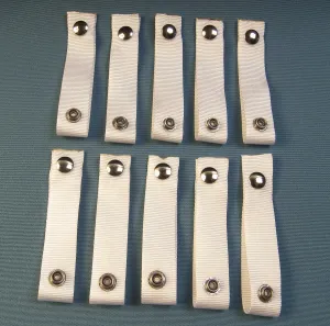 Northwest Tarp & Canvas Extender Snaps for Your Boat Cover, White (Extend A Snap), Adds 4" Inch, Finger Loop Built in, 10 Piece Set
