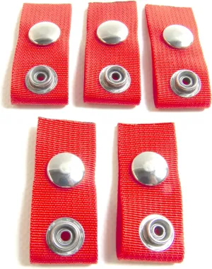 N.W. Tarp & Canvas Extender Snaps for Your Boat Cover, Red (Extend A Snap), Adds 1" Inch, Finger Loop Built in, 5 Piece Set