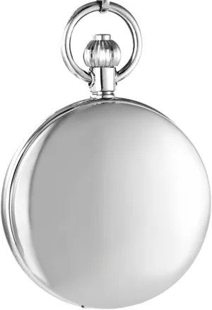 OGLE Vintage Waterproof Mirror Chain Black Fob Self Winding Automatic Skeleton Mechanical Waterproof Pocket Watch