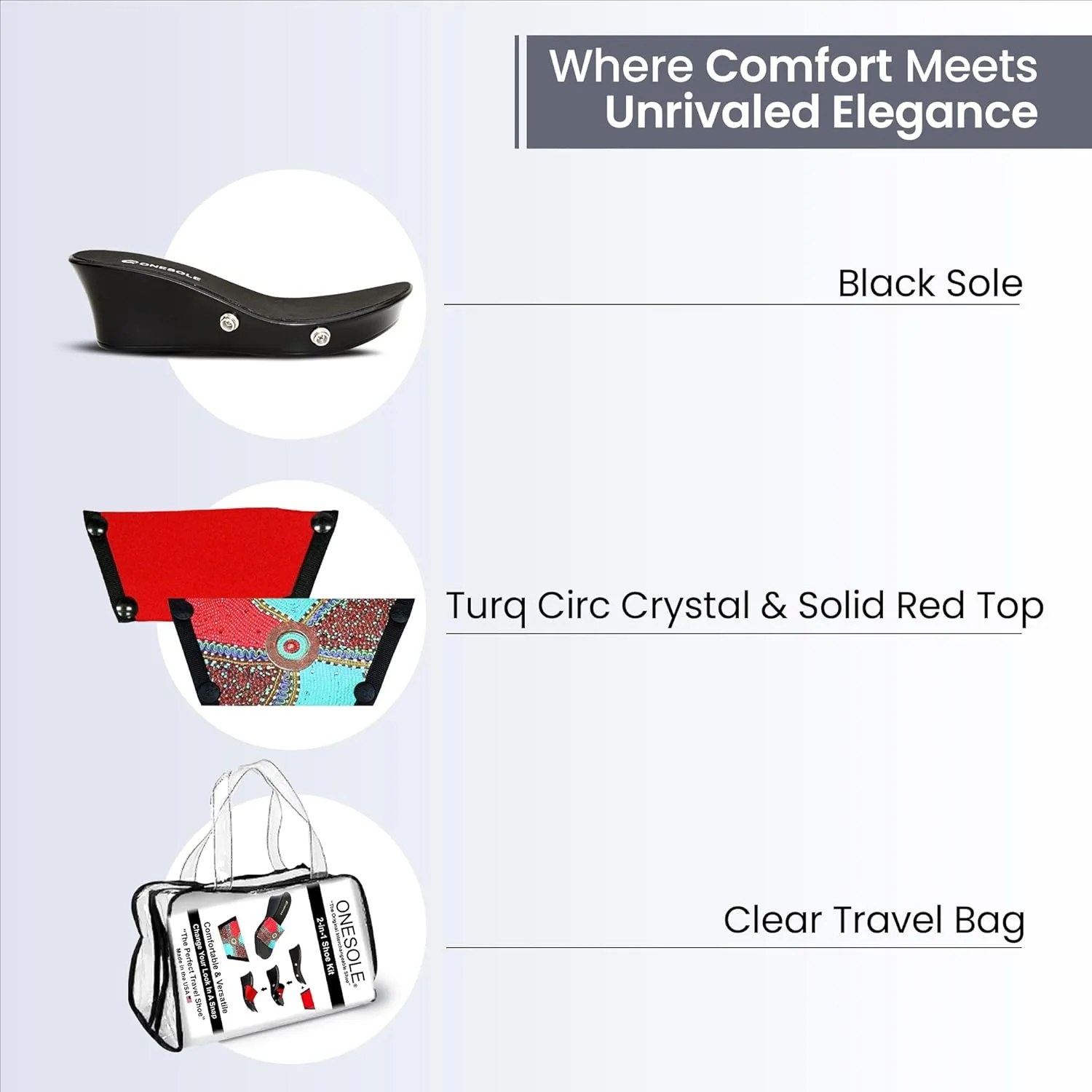 Onesole Elegance Black Travel Kit