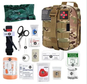 Outdoor First aid kit equipment survival kit wild storage emergency kit multi-function tactical battlefield emergency Rescue supplies