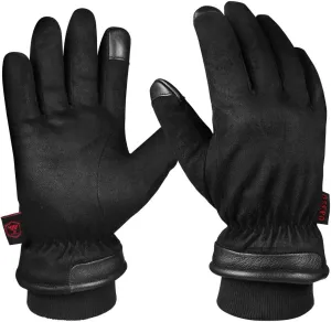 OZERO Waterproof Winter Gloves for Men Women - Touchscreen Anti-slip Heated Glove Thermal Gifts for Dad