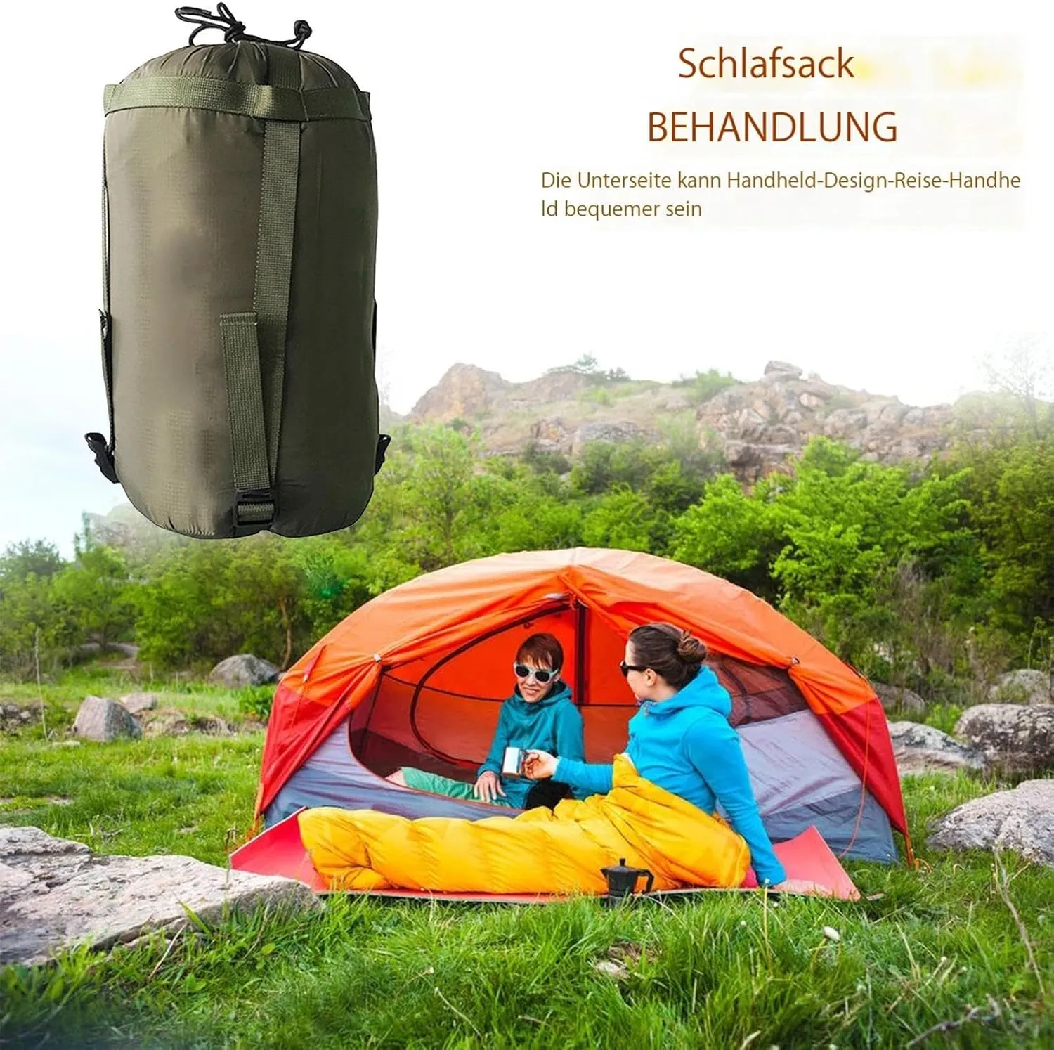 Pack Bags for Backpacking, Sleeping Bag | Portable Sleeping Bag Fabric Bags - Waterproof Nylon Backpack Bag, Sleeping Bag Storage Bag for Travel, Camping, Outdoor Sports