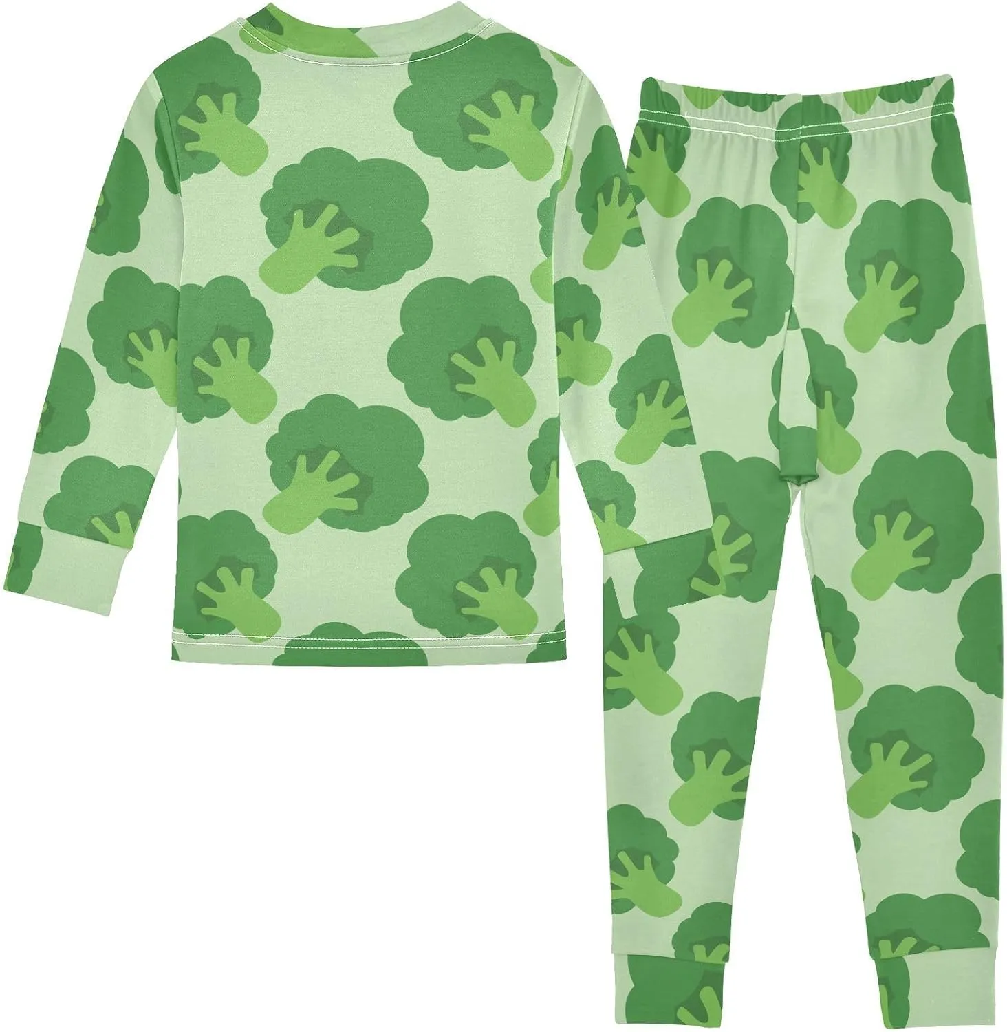 Pajama Sets Long Sleeve Broccoli Cabbage Pattern Soft Comfy Sleepwear 2 Piece PJS 3-8T