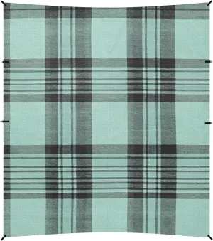 Paleturquoise Buffalo Plaid Check Tartan Scotland Foldable Beach Cabana UPF50  Water-Resistant Shade Sun Shelter with Sandbags & Sand Shovel for Family Travel