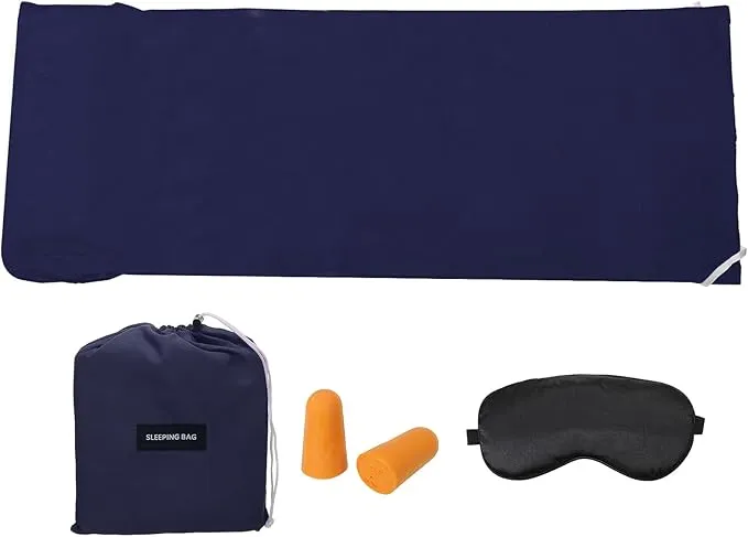 PATIKIL Sleeping Bag Liner Lightweight Soft Travel Camping Sheet Sleep Sack Compact Sleeping Bags Set with Carry Bag for Backpacking Camping Travel Hotel