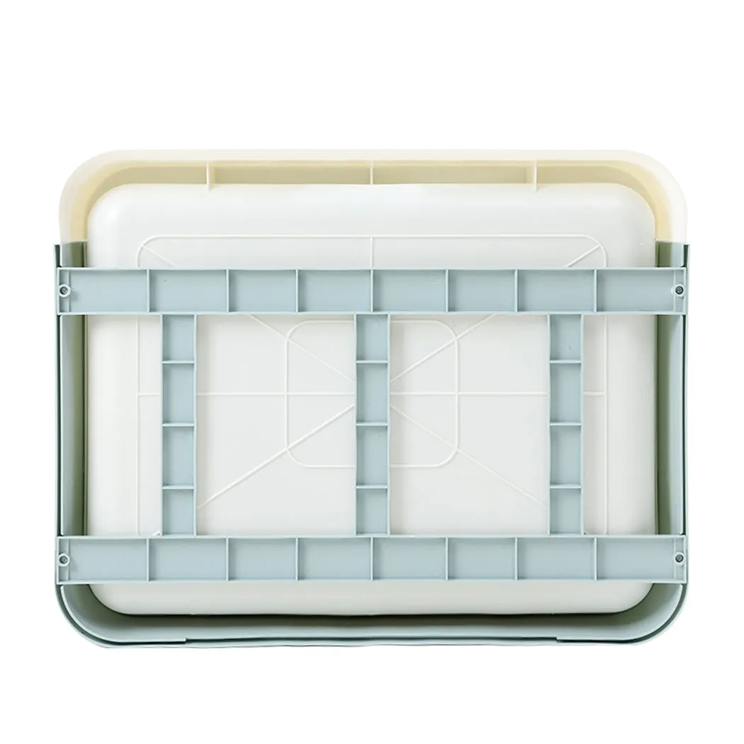 PaWz Foldable Cat Litter Box Tray Enclosed Blue