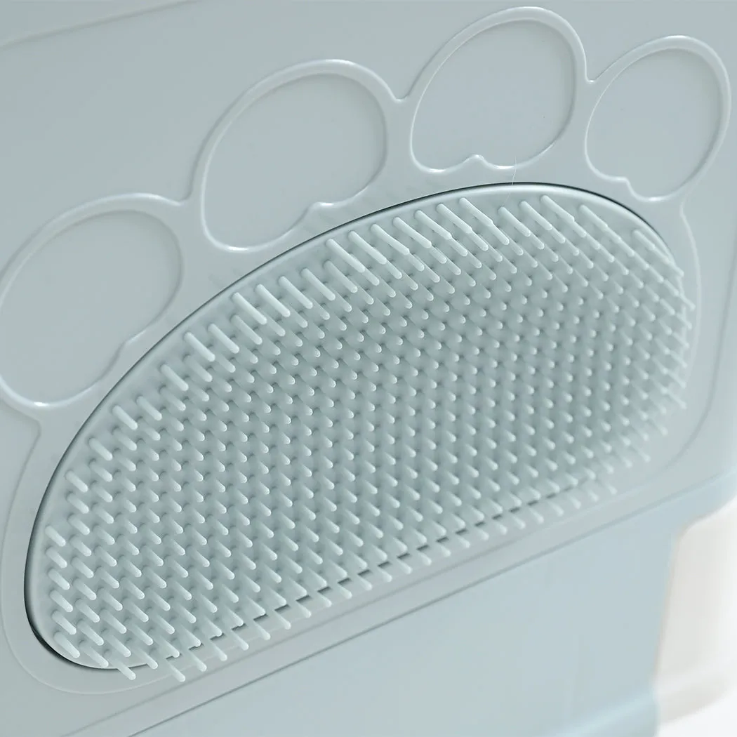 PaWz Foldable Cat Litter Box Tray Enclosed Blue