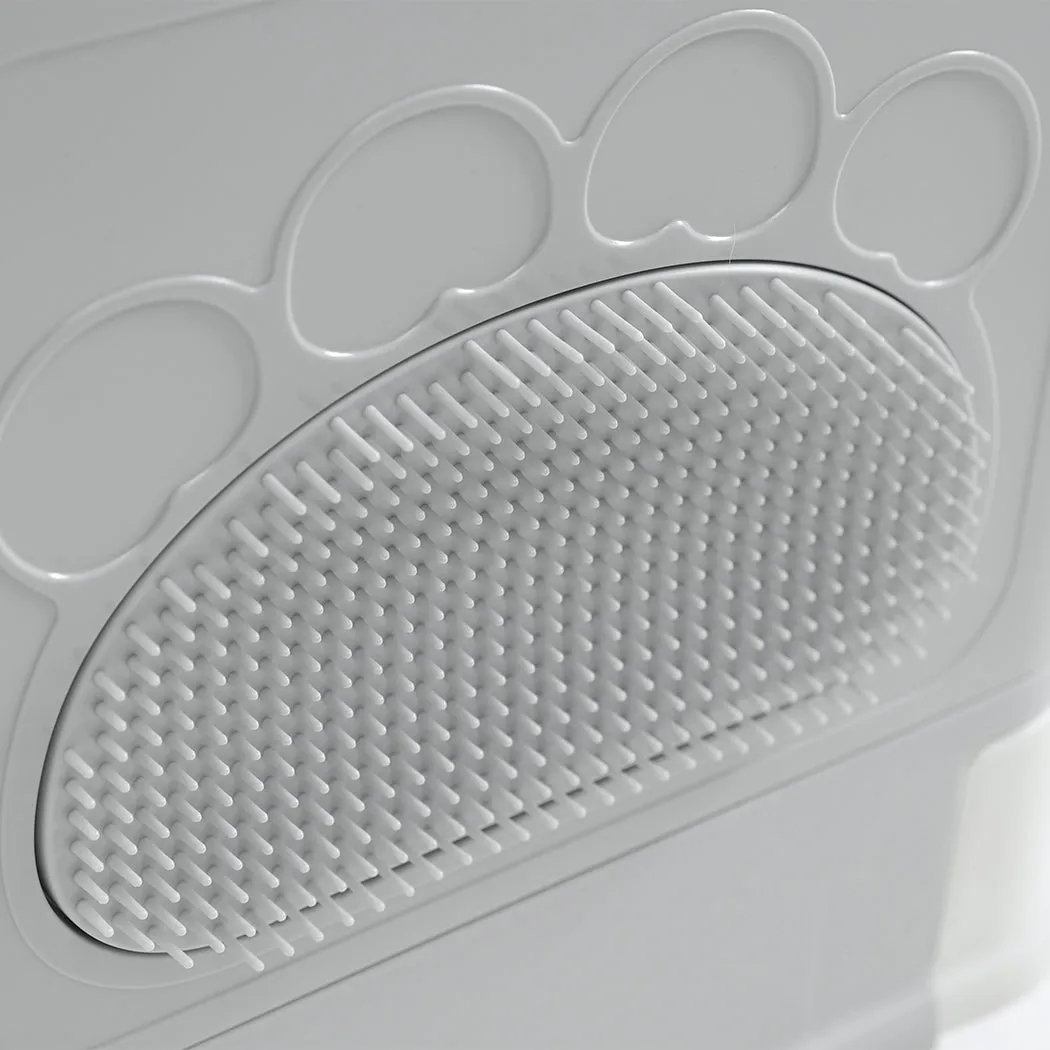 PaWz Foldable Cat Litter Box Tray Enclosed Grey