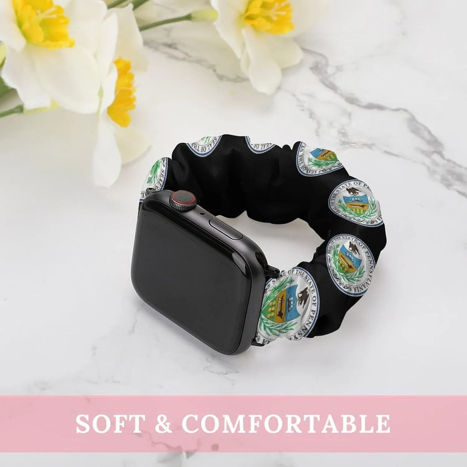Pennsylvania State Logo Fashion Watch Strap Scrunchies Wristbands Compatible With IWatch Series