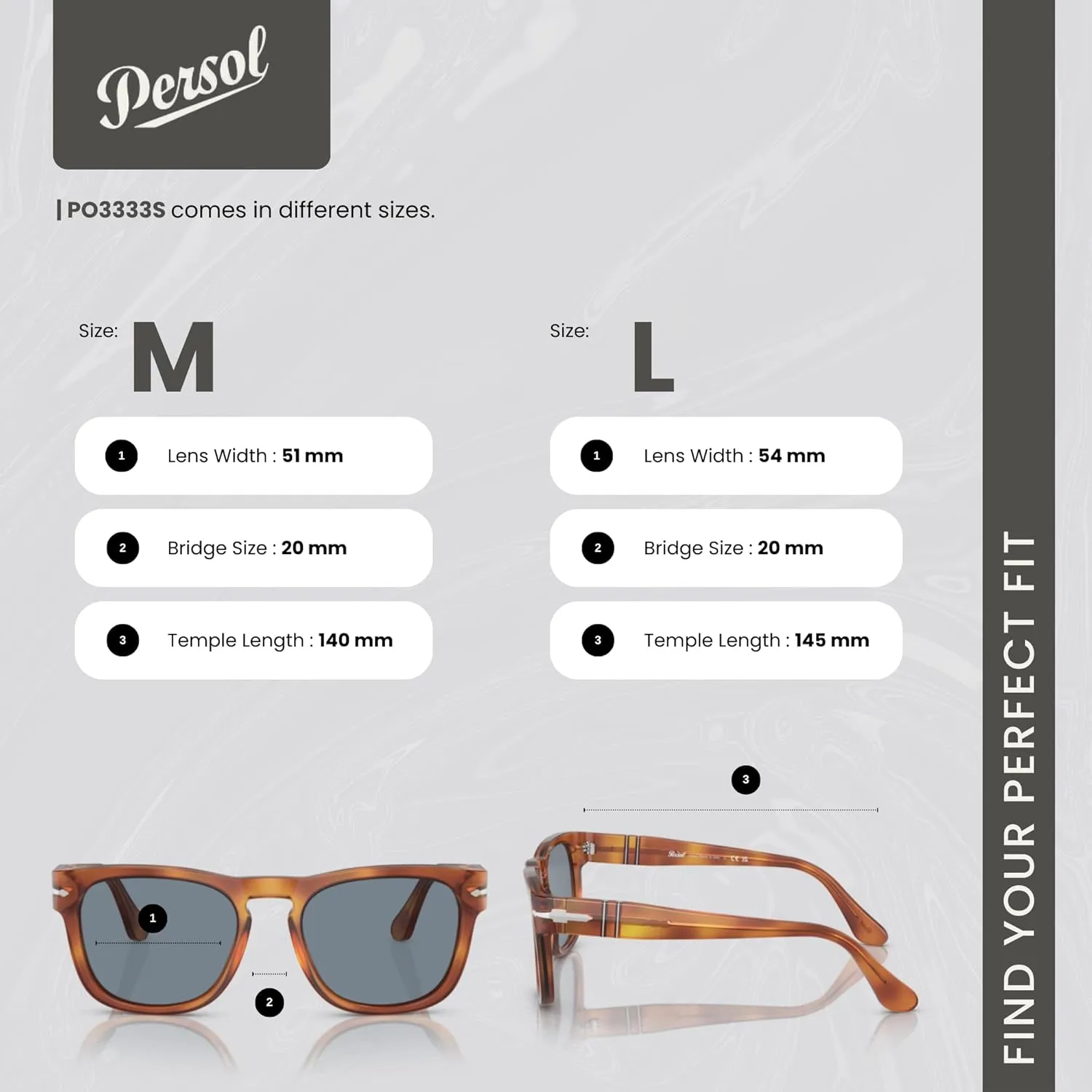Persol Elio PO3333S Square Sunglasses for Men for Women   BUNDLE With Designer iWear Complimentary Eyewear Kit