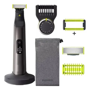 Philips Norelco OneBlade Pro Kit, Hybrid Electric Trimmer and Shaver with Charging Stand and Precision Comb, QP6550   OneBlade Body Kit, 3 Pieces, QP610