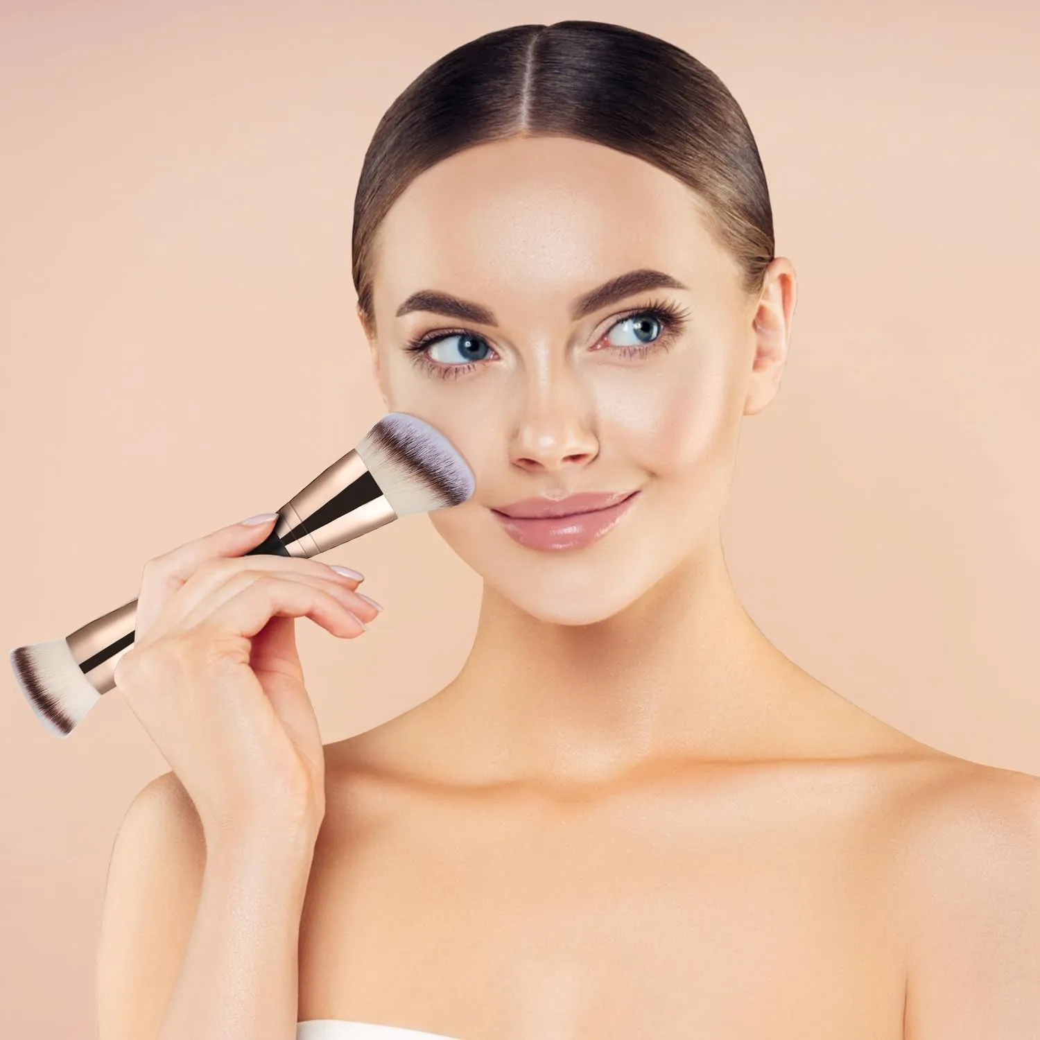 PHOERA Foundation 3-in-1 Contour Makeup Kit - Highlighter, Blush & Bronzer Sticks for Sculpting Cheeks (102 104 Fair-Light Contour/Nude Buff Beige #03,#09,#12)
