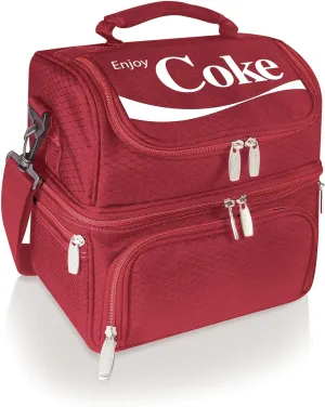 PICNIC TIME Coca-Cola Enjoy Coke Pranzo Lunch Bag, Insulated Lunch Box with Utensil Set, Lunch Cooler Bag, (Red)