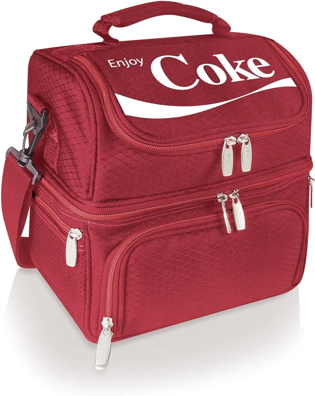 PICNIC TIME Coca-Cola Enjoy Coke Pranzo Lunch Bag, Insulated Lunch Box with Utensil Set, Lunch Cooler Bag, (Red)
