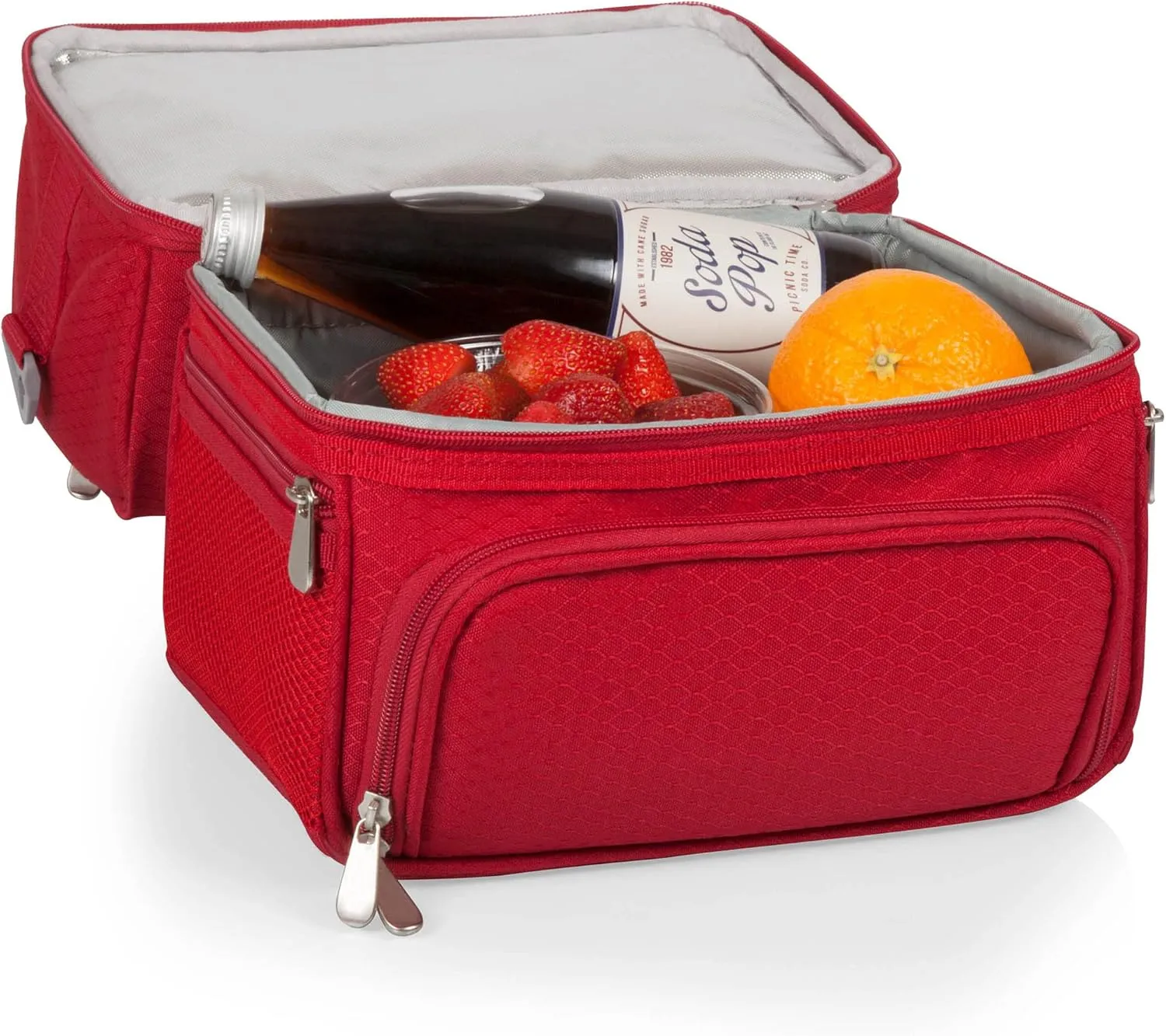 PICNIC TIME Coca-Cola Enjoy Coke Pranzo Lunch Bag, Insulated Lunch Box with Utensil Set, Lunch Cooler Bag, (Red)