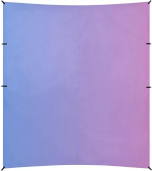 Pink Blue Gradient Beach Canopy UPF50 Easy Setup Large Sun Shelter with Sandbags & Sand Shovel for Camping, Picnics, Backyard & Fishing