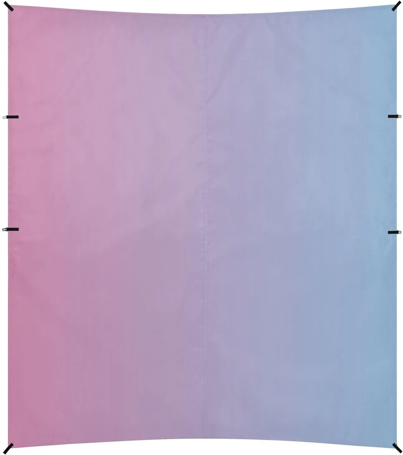 Pink Blue Gradient Foldable Beach Tent UPF50 Water-Resistant Large Sun Shade with Sand Shovel for Backyard and Camping