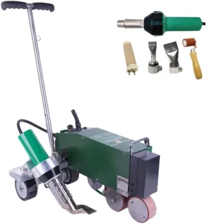 Plastic Welder Roof PVC Waterproof Membrane Welding Machine TPO Automatic Traveling Edge Welding Kit Hot Air Gun Accessories (230V welder 120V heat gun)