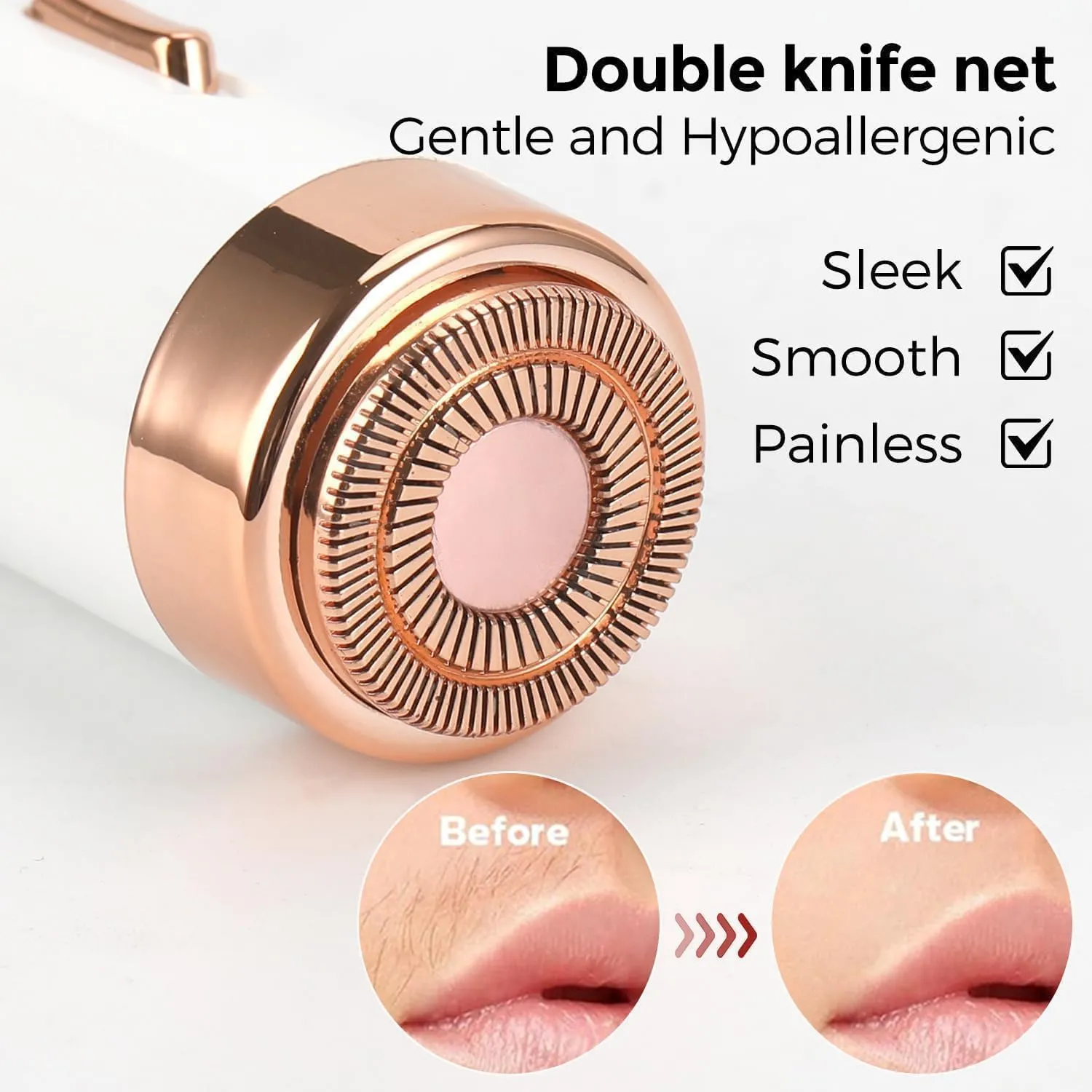 Pluzy Epil Pro 3.0 Women's Face Epilator, Hair Removal for Face, Legs, Underarms (Battery Type)