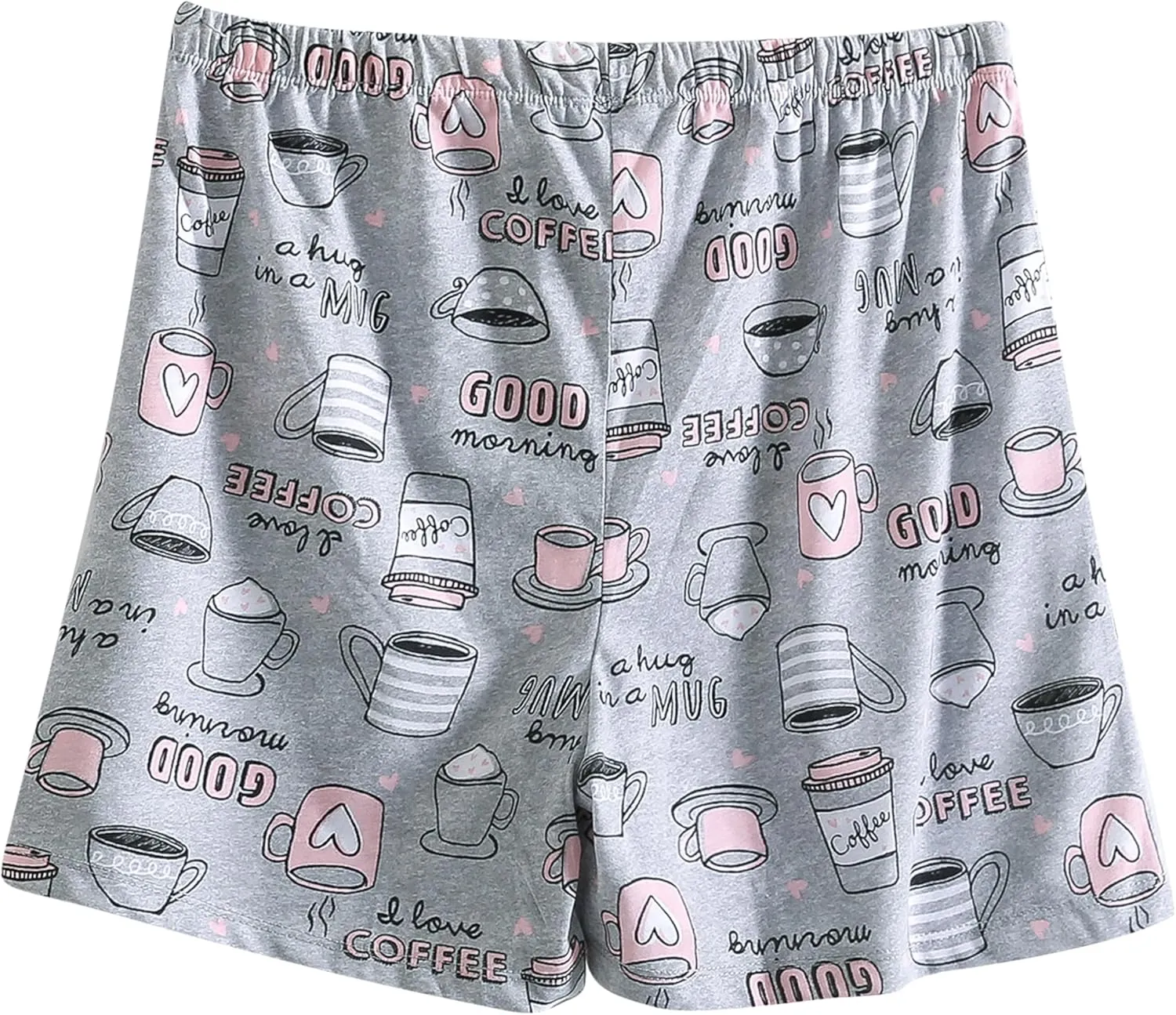 PNAEONG 3 Pack: Womens Pajamas Shorts Set Soft Elastic Waist Lounge Shorts Printed PJ Bottoms