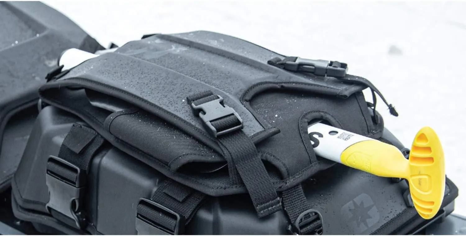Polaris Snowmobile Shovel Jacket for Lock & Ride Flex Burandt Tunnel Bag, Black Waterproof Cargo Bag, Easy Install, Direct Attachment, Gives 2nd Snow Shovel Option, Genuine OEM - Part 2889322