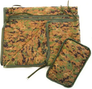Poncho Liner in MARPAT Marine Camouflage Pattern with Zipper, Head Port, 3-Sided Zipper, Pillow and Stuff Sack