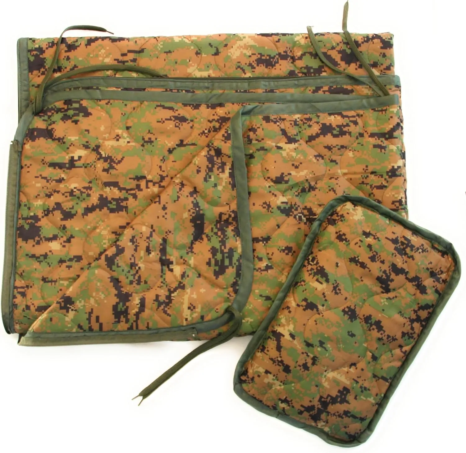 Poncho Liner in MARPAT Marine Camouflage Pattern with Zipper, Head Port, 3-Sided Zipper, Pillow and Stuff Sack