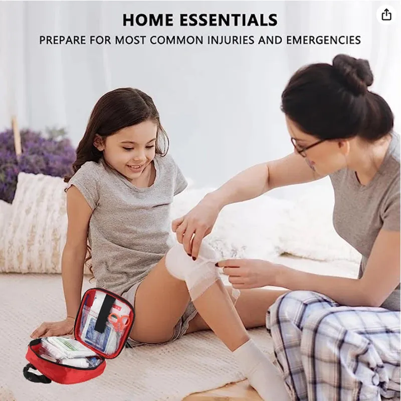 Portable Family First Aid Kit - Essential Outdoor Travel and Camping Emergency Survival Gear
