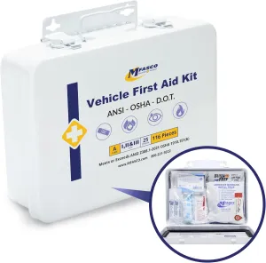 Portable Metal First Aid Kit - Waterproof - 115 Pcs
