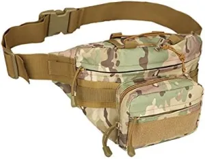 Portable Outdoor Fishing Accessories Kit Riding Waist Bag Mountaineering Adjustable Strap Fanny Pack Running Sports Fit Belt Bag (CP Camouflage)