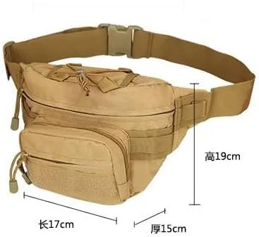 Portable Outdoor Fishing Accessories Kit Riding Waist Bag Mountaineering Adjustable Strap Fanny Pack Running Sports Fit Belt Bag (CP Camouflage)