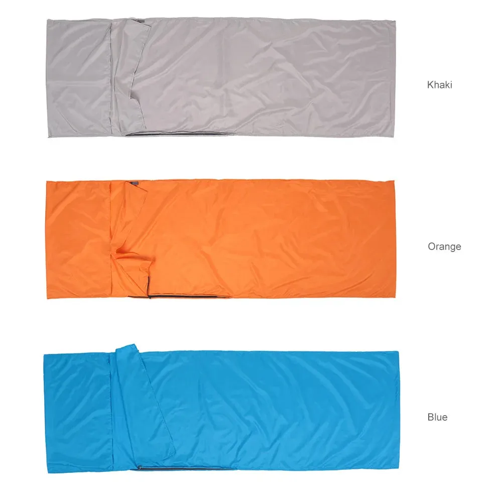 Portable Sleeping Bag Liner with Pillowcase - 70x210CM, Polyester Pongee, for Camping, Hiking, and Travel