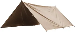 Portable Tarp for Hammock Tent Shelter Backpacking Camping Outdoor Picnic Hiking Travel (Khaki, 3 x 5 M, for 6-7 People)