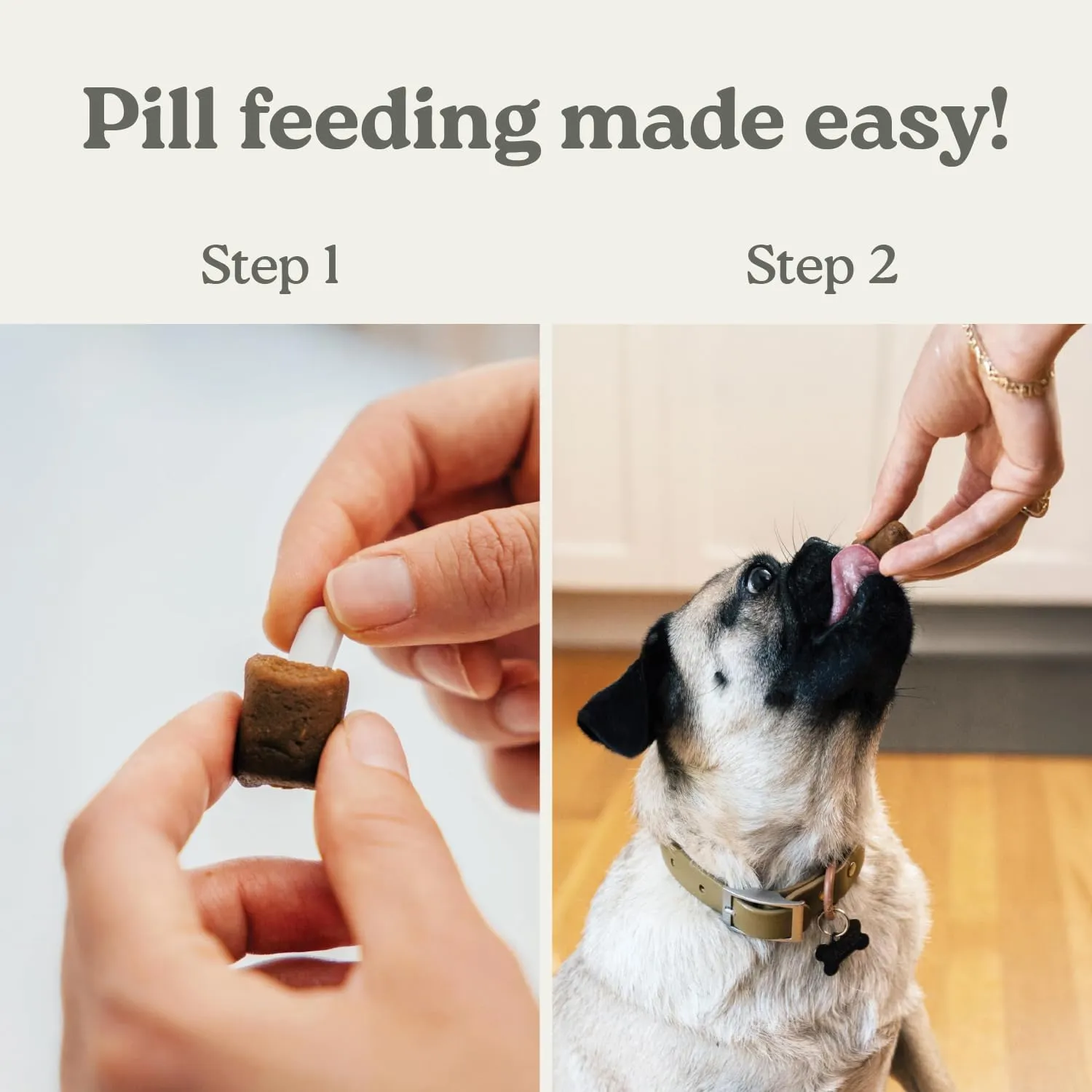 Presidio Pill Buddy Naturals - Duck (Chicken-Free) Hiding Treats for Dogs - Pocket for Any Size Medication - 90 Servings