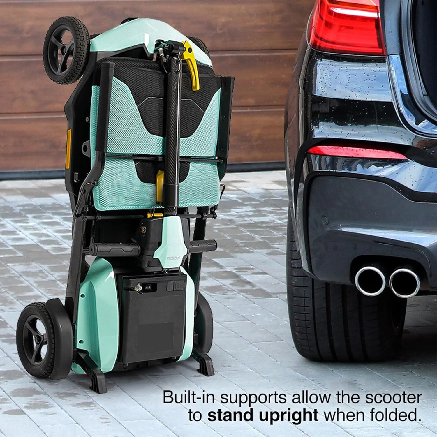 Pride Mobility Go-Go Super Portable Travel Lightweight Folding Mobility Scooter | up to 4.5 mph Go Go Scooter for Seniors, Adults, Elderly | Airline-Compliant Lithium Battery (Mint)