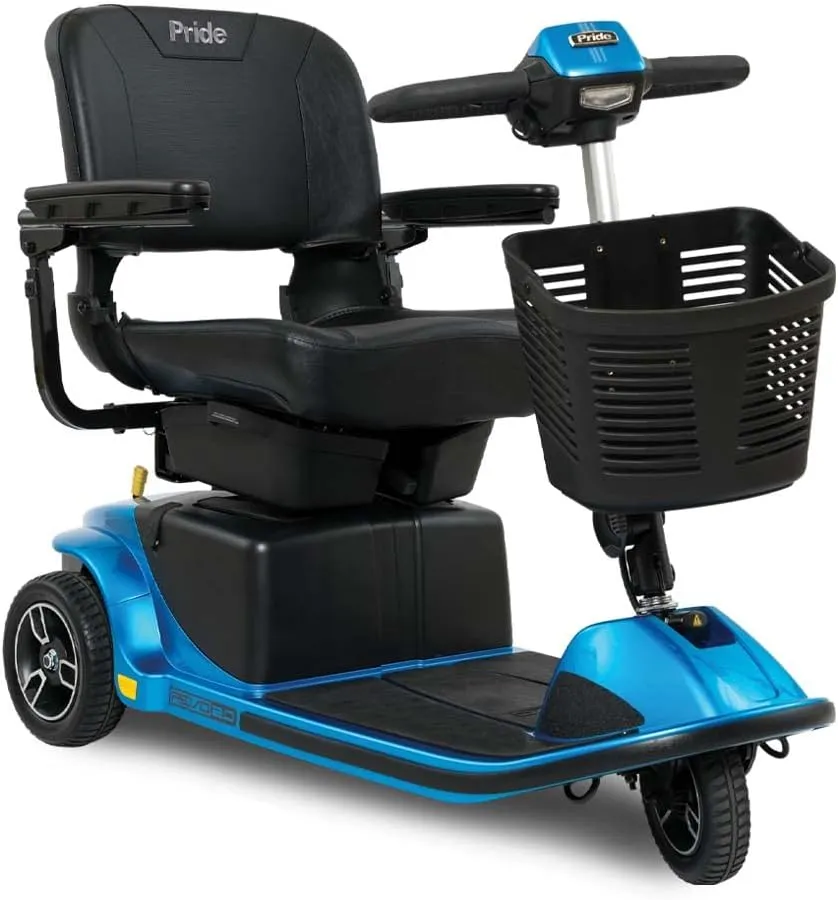 Pride Mobility Revo 2.0 3 Wheel S66 Mobility Scooter, Outdoor 3-Wheel Travel Electric Mobility Scooter for Adults, 400 lbs. WC, Up to 5.2 MPH, 12.8 or 17.4 Miles Range Per Charge